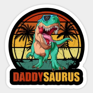 Daddysaurus Rex Dad Matching Dinosaur Birthday Party Sticker